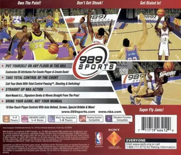 NBA ShootOut 2002 (US) box cover back